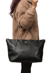 Coach Cammie Chain Tote Bag In Black 