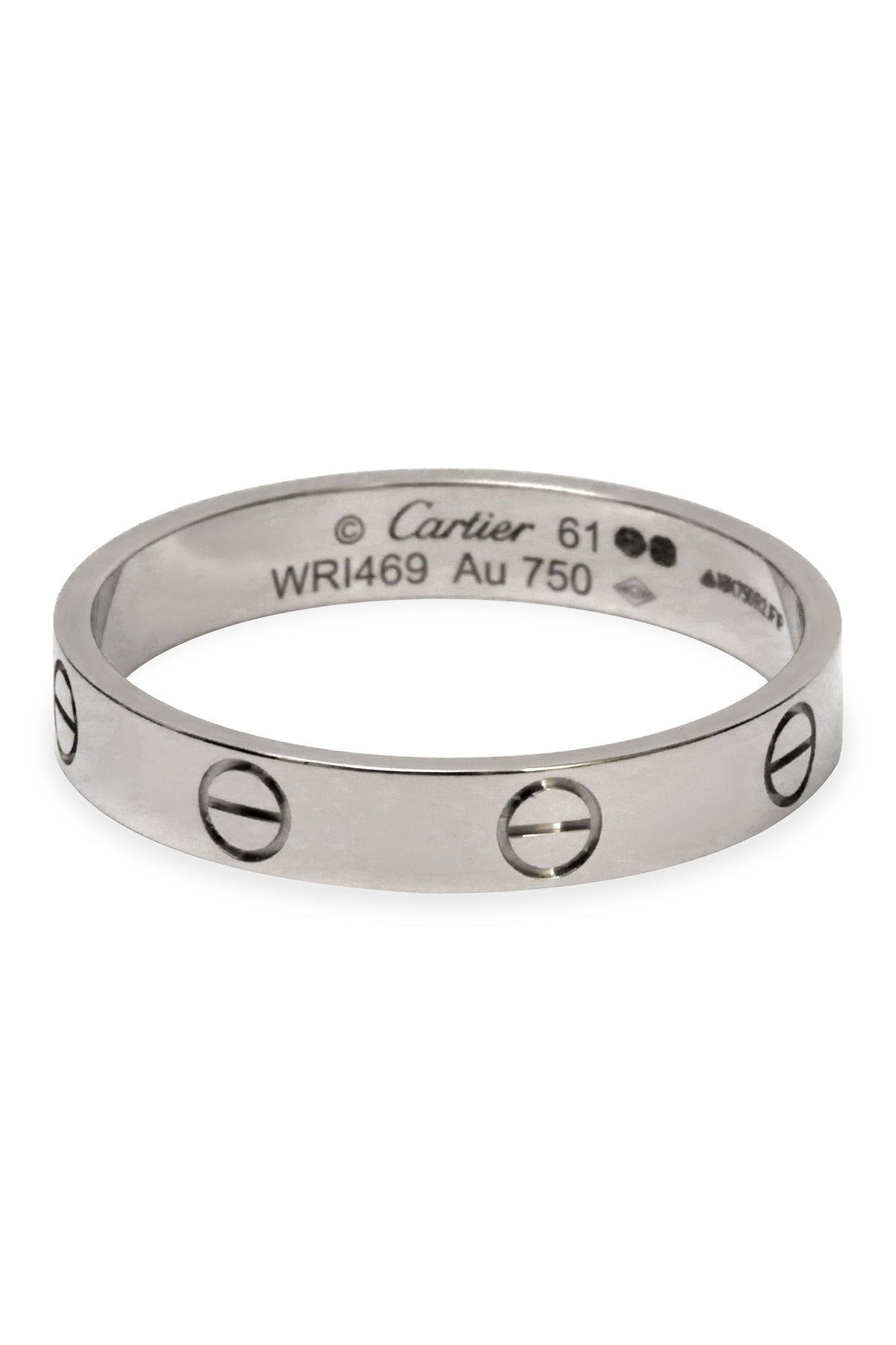 Cartier 61Mm/Us 9 Love White Gold Wedding Band 