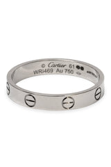 Cartier 61Mm/Us 9 Love White Gold Wedding Band 