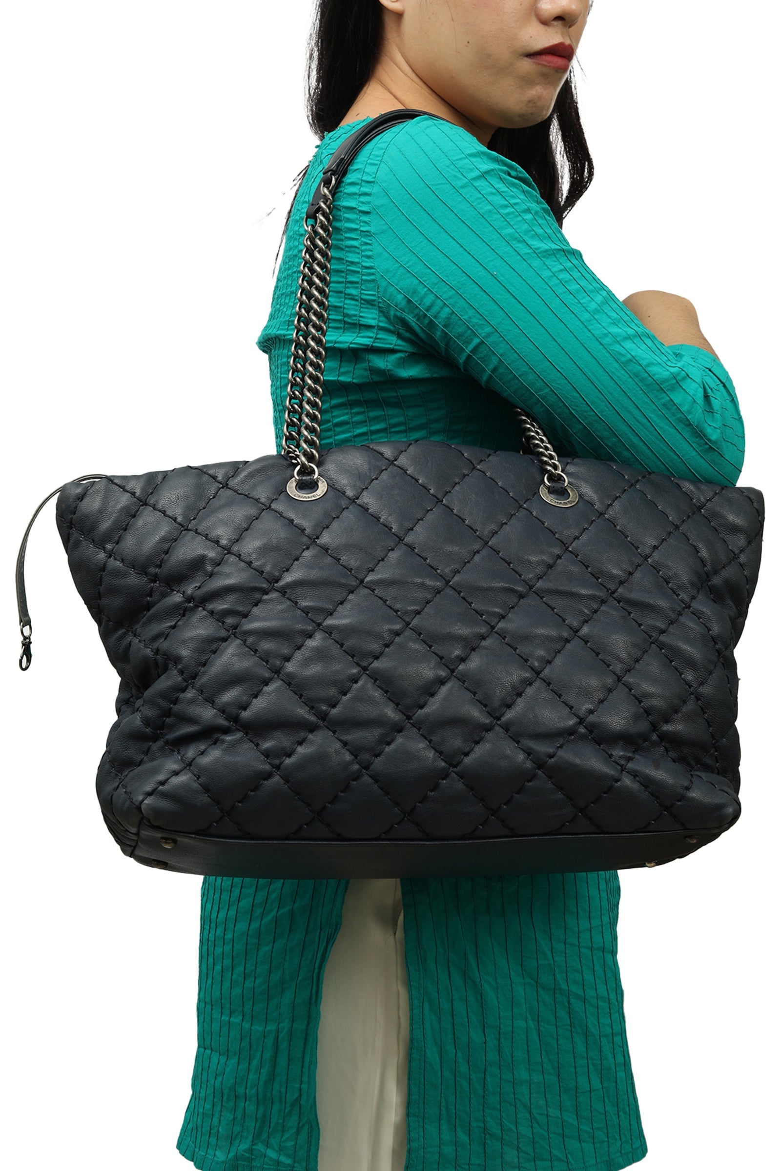 Chanel Coco Handle Quilted Tote Bag 