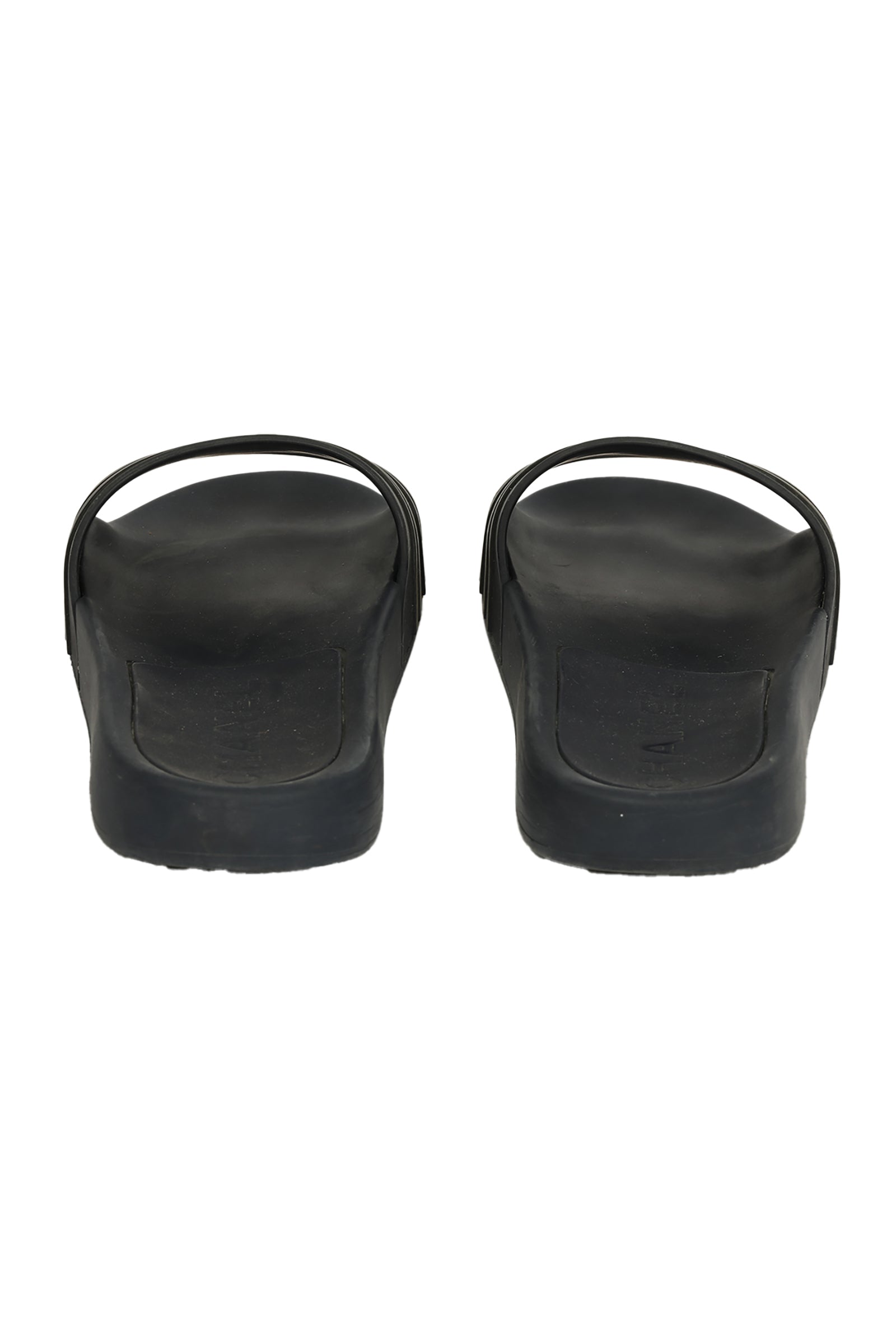 Chanel EU 36 Bicolor Cc Rubber Mules 