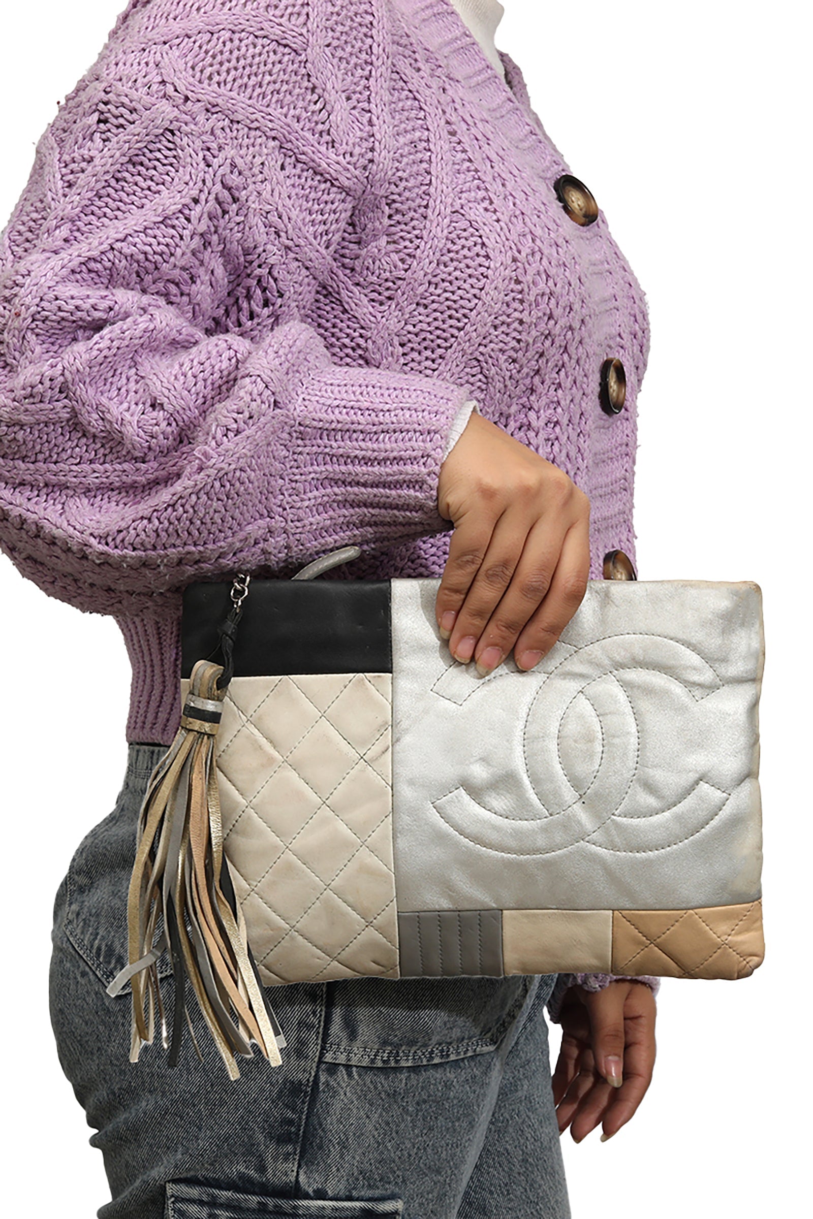 Chanel Patchwork Leather Clutch 