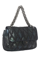Chanel Soft And Chain Python Crochet Flap Bag 