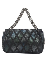 Chanel Soft And Chain Python Crochet Flap Bag 