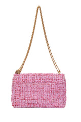 Chanel Tweed Enamel Quilted Cc Flap Shoulder Bag 