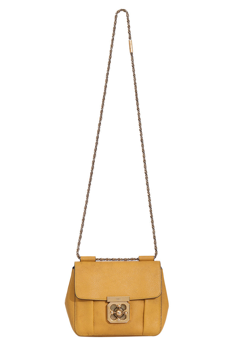 Chloe Mustard Leather Elsie Shoulder Bag 
