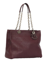 Christian Dior Cannage Burgundy Leather Tote Bag 