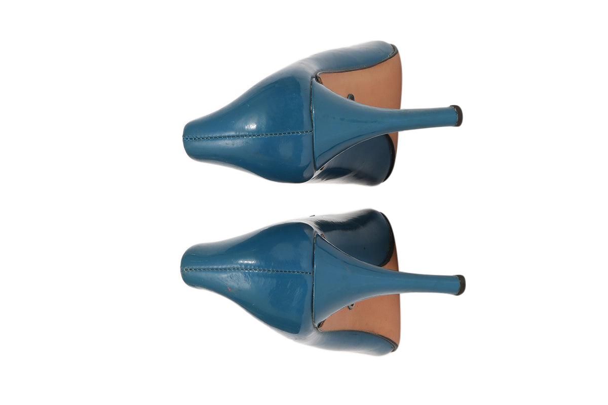 Christian Dior EU 36 Blue Cannage Pointed Heels 