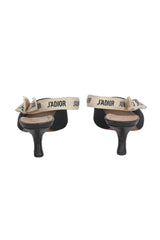 Christian Dior EU 37 D Fabric J'Adior Slingback Sandals 