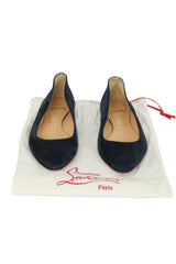 Christian Louboutin EU 36 Blue Suede Flats 