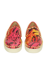 Christian Louboutin EU 36 Pink/Orange Spiked Loafers 