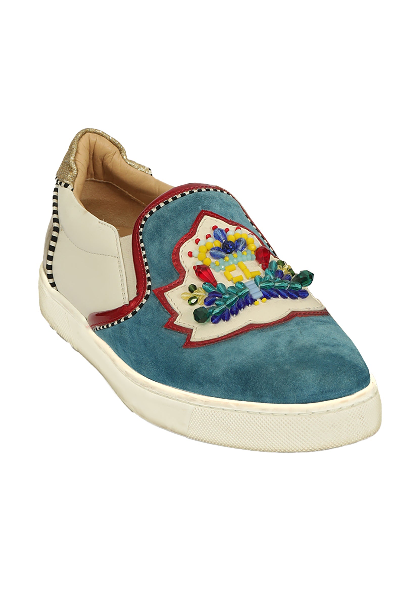 Christian Louboutin EU 36 Velvet Embellished Loafer 
