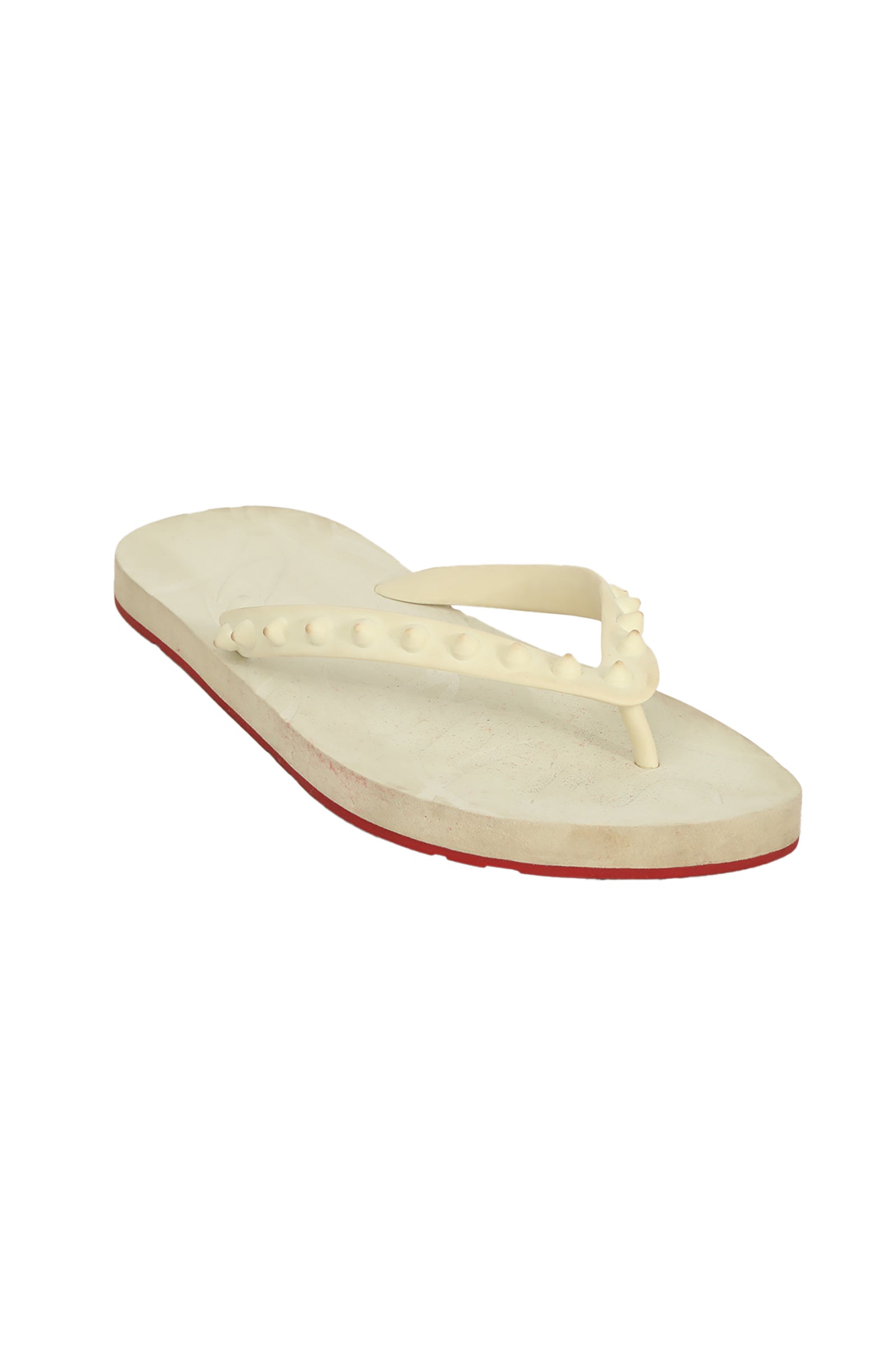 Christian Louboutin EU 36 White Studded Flip Flops 