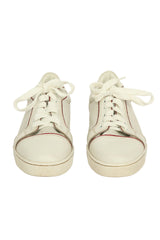Christian Louboutin EU 36 White With Golden Lace Sneaker 