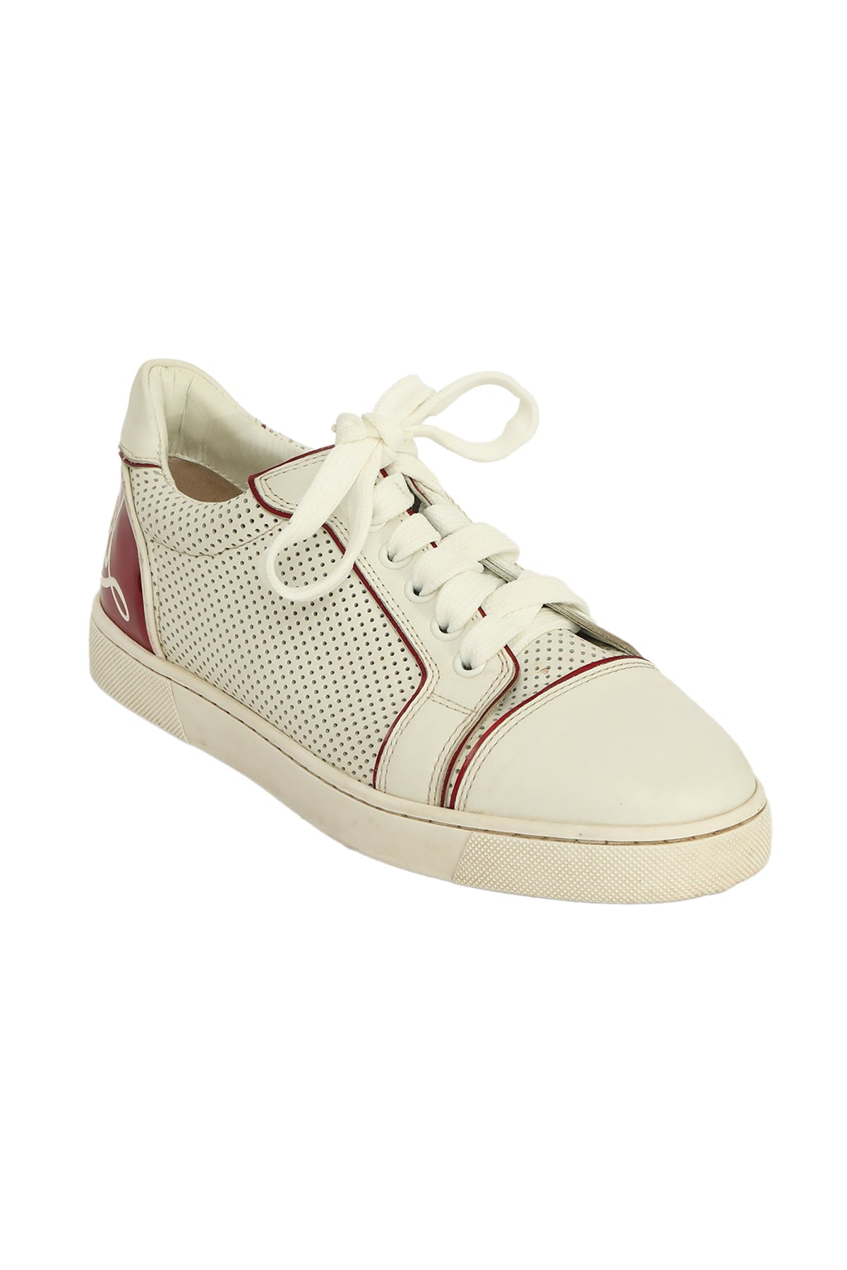 Christian Louboutin EU 36 White With Golden Lace Sneaker 
