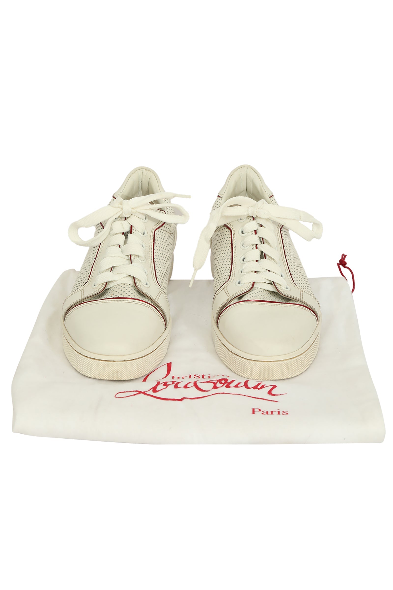 Christian Louboutin EU 36 White With Golden Lace Sneaker 