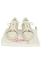 Christian Louboutin EU 36 White With Golden Lace Sneaker 