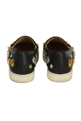 Christian Louboutin EU 37.5 Black Stars Embellished Loafers 
