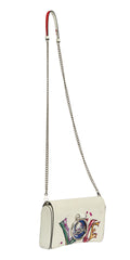 Christian Louboutin White Love Multicolor Embellished Sling Bag