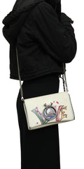 Christian Louboutin White Love Multicolor Embellished Sling Bag