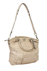 Coach Leather Floral Laser Cut Lindsey Satchel Bag 