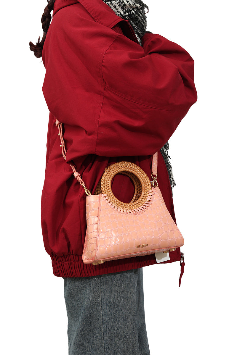 Cult Gaia Ark Mini Peach Handbag 