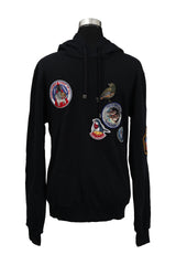 Dolce & Gabbana Size L Blue Patchwork Hoodie 