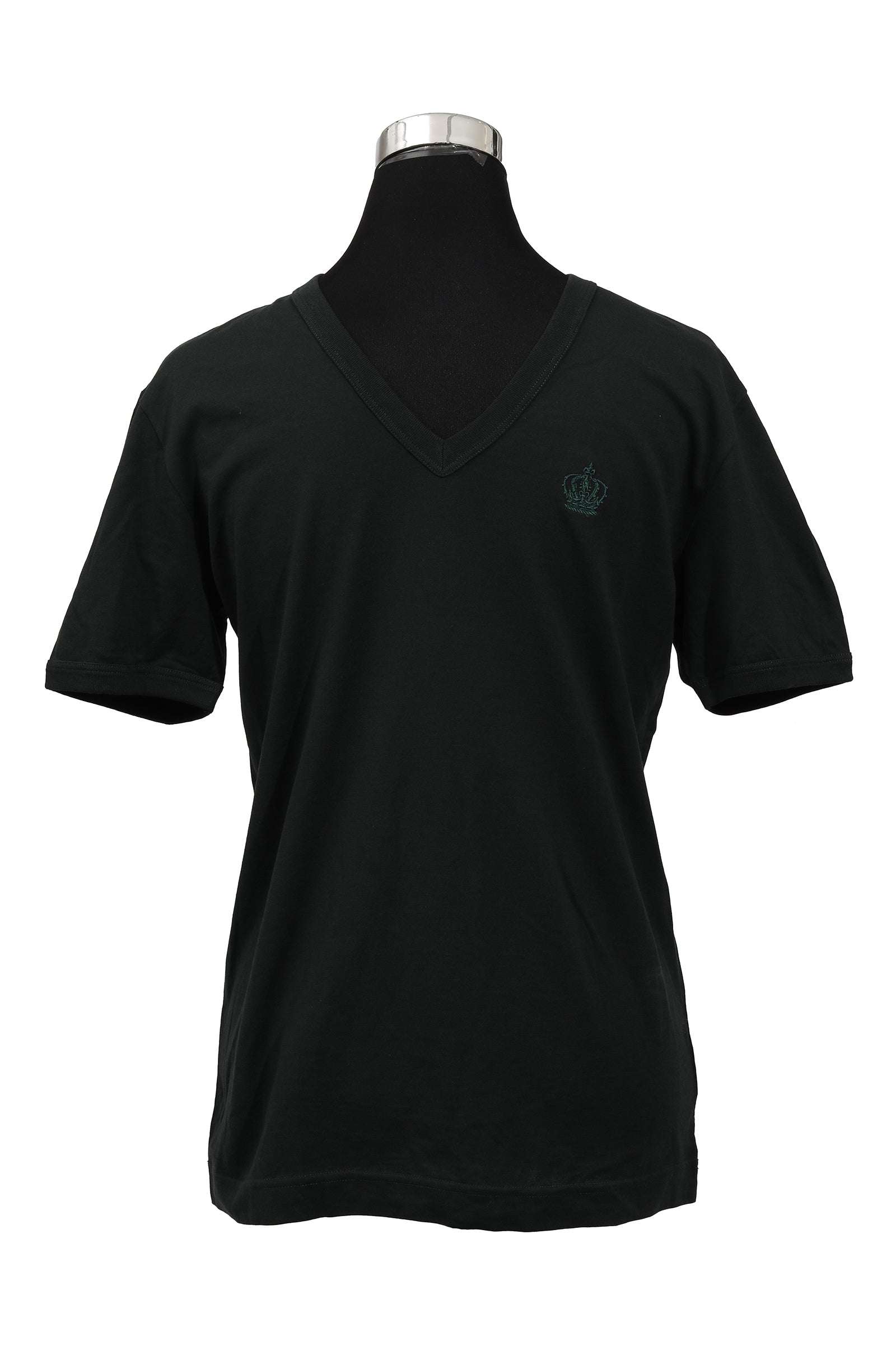 Dolce & Gabbana Size L Crown Logo V Neck T-Shirt 