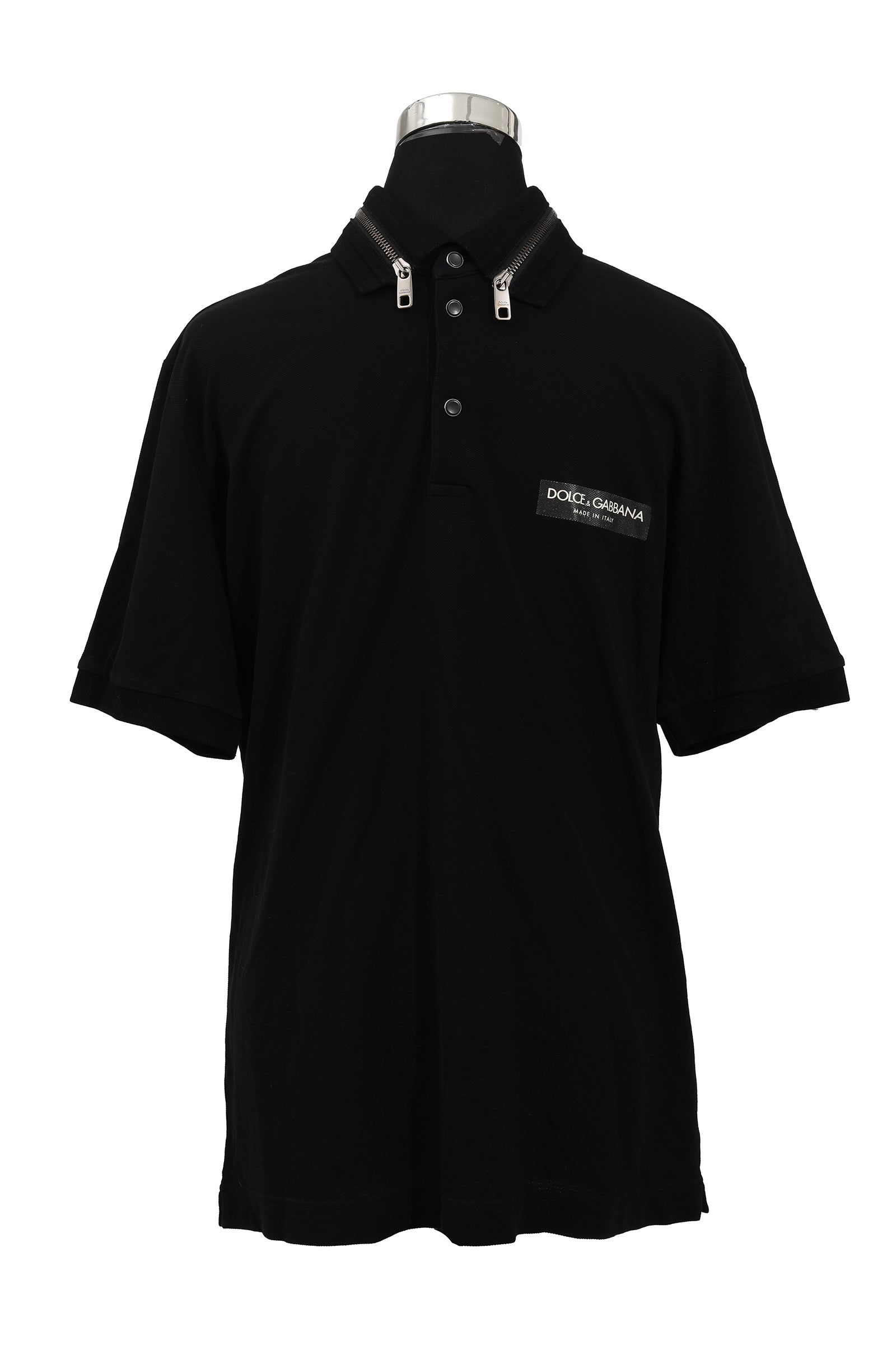 Dolce & Gabbana Size Xl Collar Zip T-Shirt 
