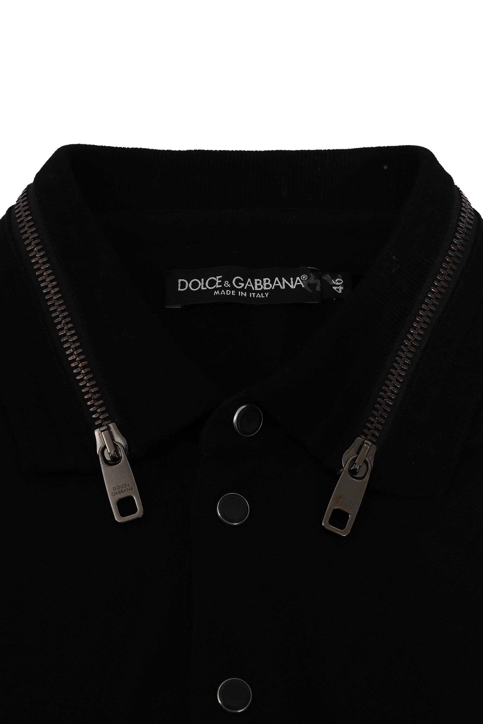Dolce & Gabbana Size Xl Collar Zip T-Shirt 