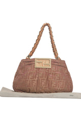 Fendi Holographic Zucca Lurex Shoulder Bag 