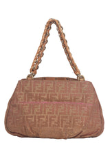 Fendi Holographic Zucca Lurex Shoulder Bag 