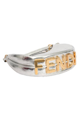Fendi Silver Fendigraphy Hobo Medium Shoulder Bag 