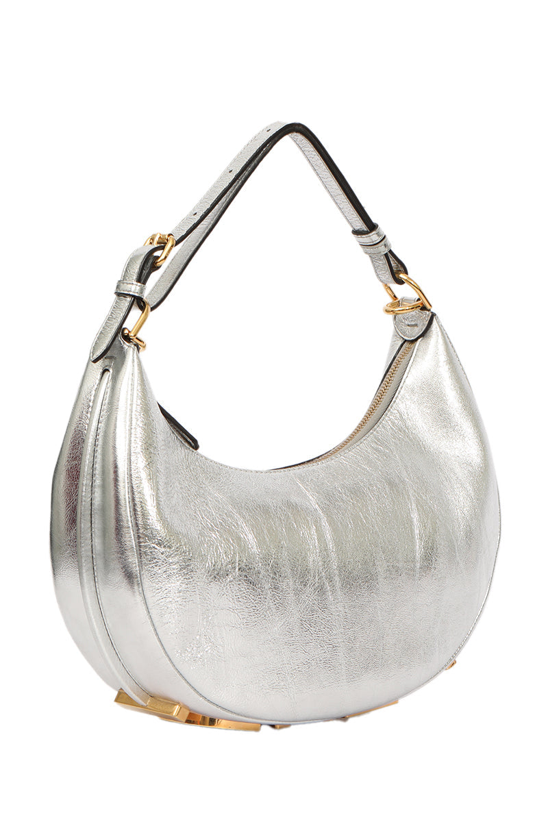 Fendi Silver Fendigraphy Hobo Medium Shoulder Bag 