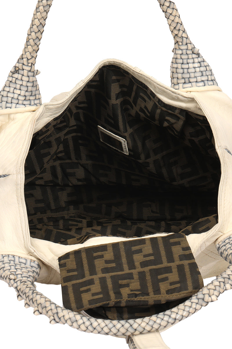 Fendi Spy Ivory White Hand Bag 