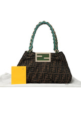 Fendi Tobacco Zucca Mia Shoulder Bag 