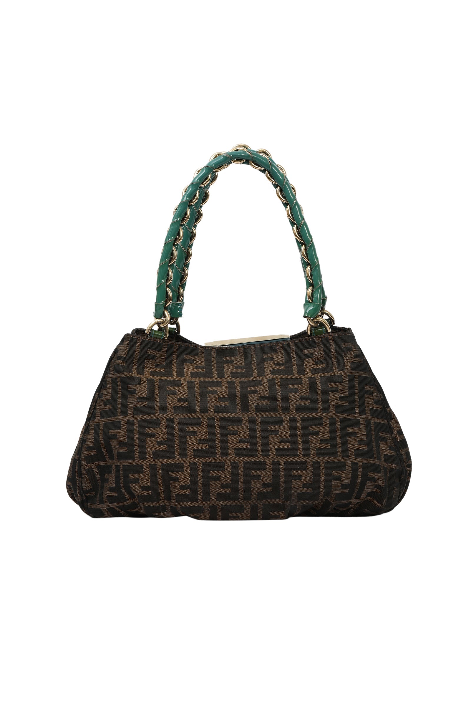Fendi Tobacco Zucca Mia Shoulder Bag 