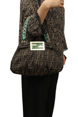Fendi Tobacco Zucca Mia Shoulder Bag 