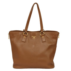 PRADA VITELLO DAINO SIDE ZIP SHOPPER TPTE BAG