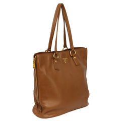 PRADA VITELLO DAINO SIDE ZIP SHOPPER TPTE BAG