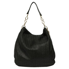 CHRISTIAN DIOR WOVEN LEATHER HOBO BAG