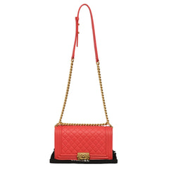 CHANEL REDMEDIUM CC PUSH-LOCK BOY FLAP BAG