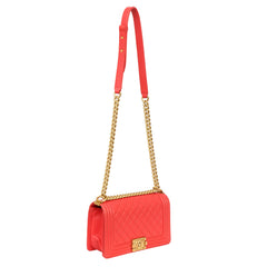 CHANEL REDMEDIUM CC PUSH-LOCK BOY FLAP BAG