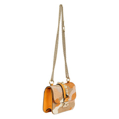VALENTINO GARAVANI MUSTARD CRYSTAL EMBELLISHED