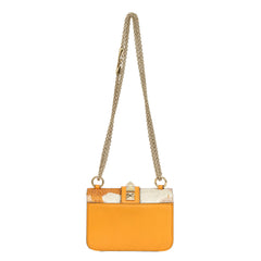 VALENTINO GARAVANI MUSTARD CRYSTAL EMBELLISHED