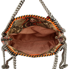 STELLA MCCARTNEY FALABELLA PYTHON PRINT SHOULDER BAG