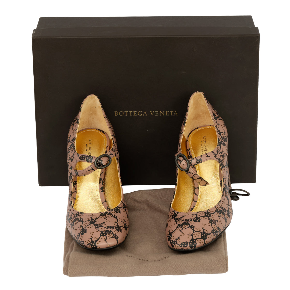 BOTTEGA VENETA EU 40PATTERNED MARY JANE HEELS