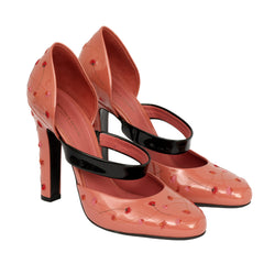 BOTTEGA VENETA EU 40 FLORAL PRINT MARY JANE HEELS