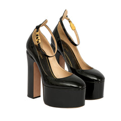 VALENTINO GARAVANI EU 36 TAN GO PATENT LEATHER  PLATFORM PUMPS