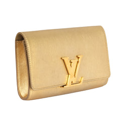 LOUIS VUITTON LOUISE CALFSKIN LEATHER CLUTCH